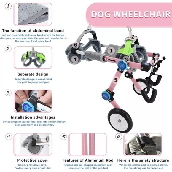 Samohui Gen 4 Dog Wheelchair for 8-17 Lbs Dog - ~Extra Small (XS) - Picture 3 of 15
